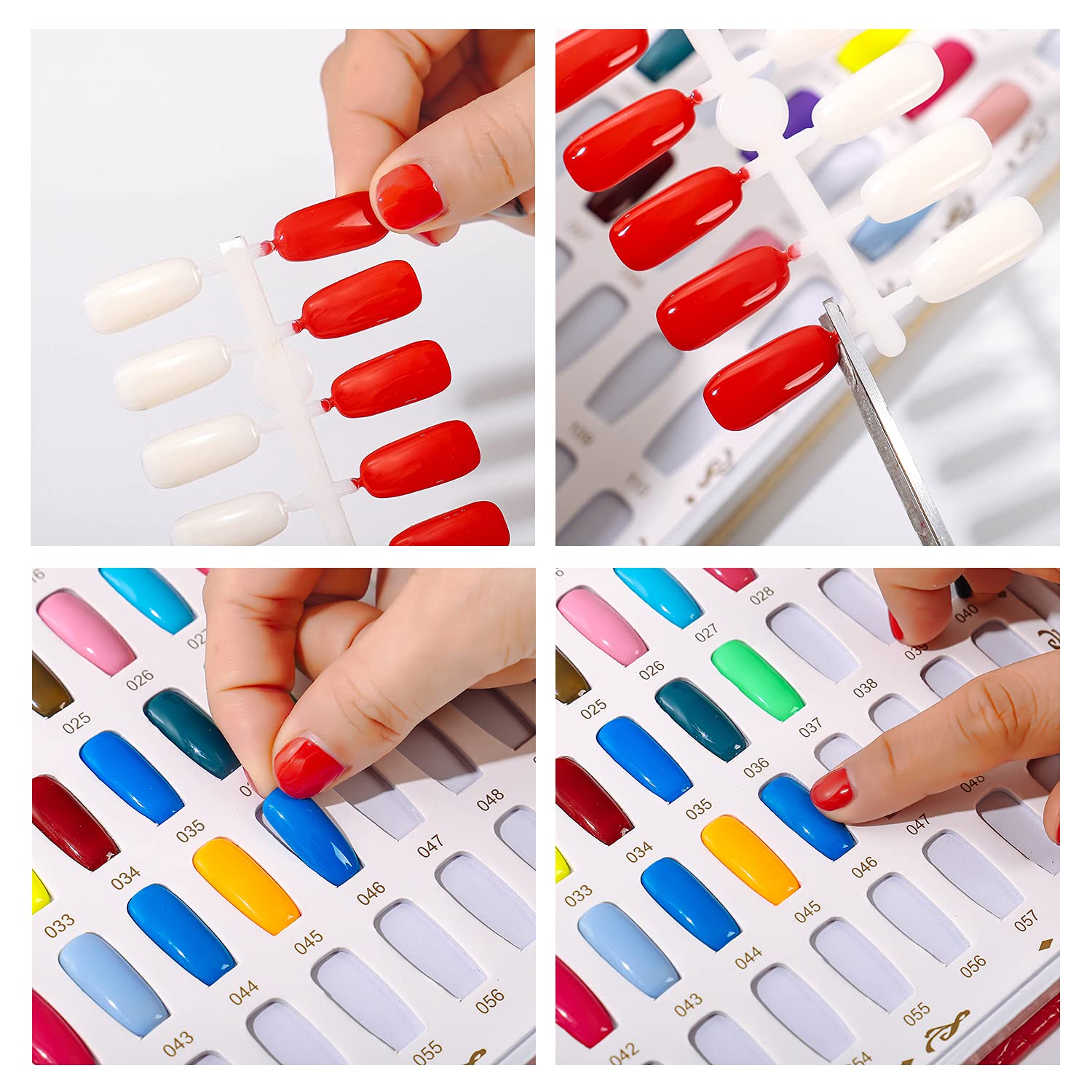 Nmkl 120 Nail Color Chart Display Book For Nail Polish Uv Gel Color Cards Nail Salon Tool With False Nail Tips (Gold)